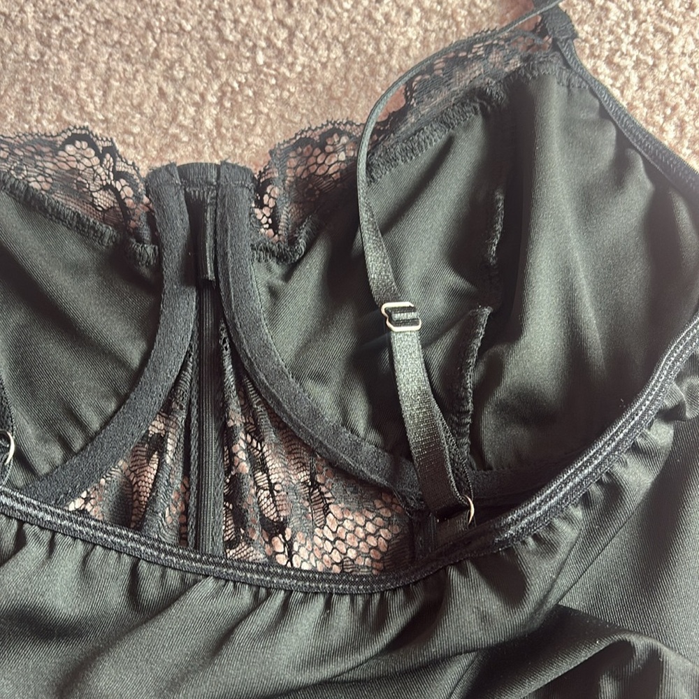 Black Lace Corset Bustier Top Size Large SHEIN - Picture 7 of 7